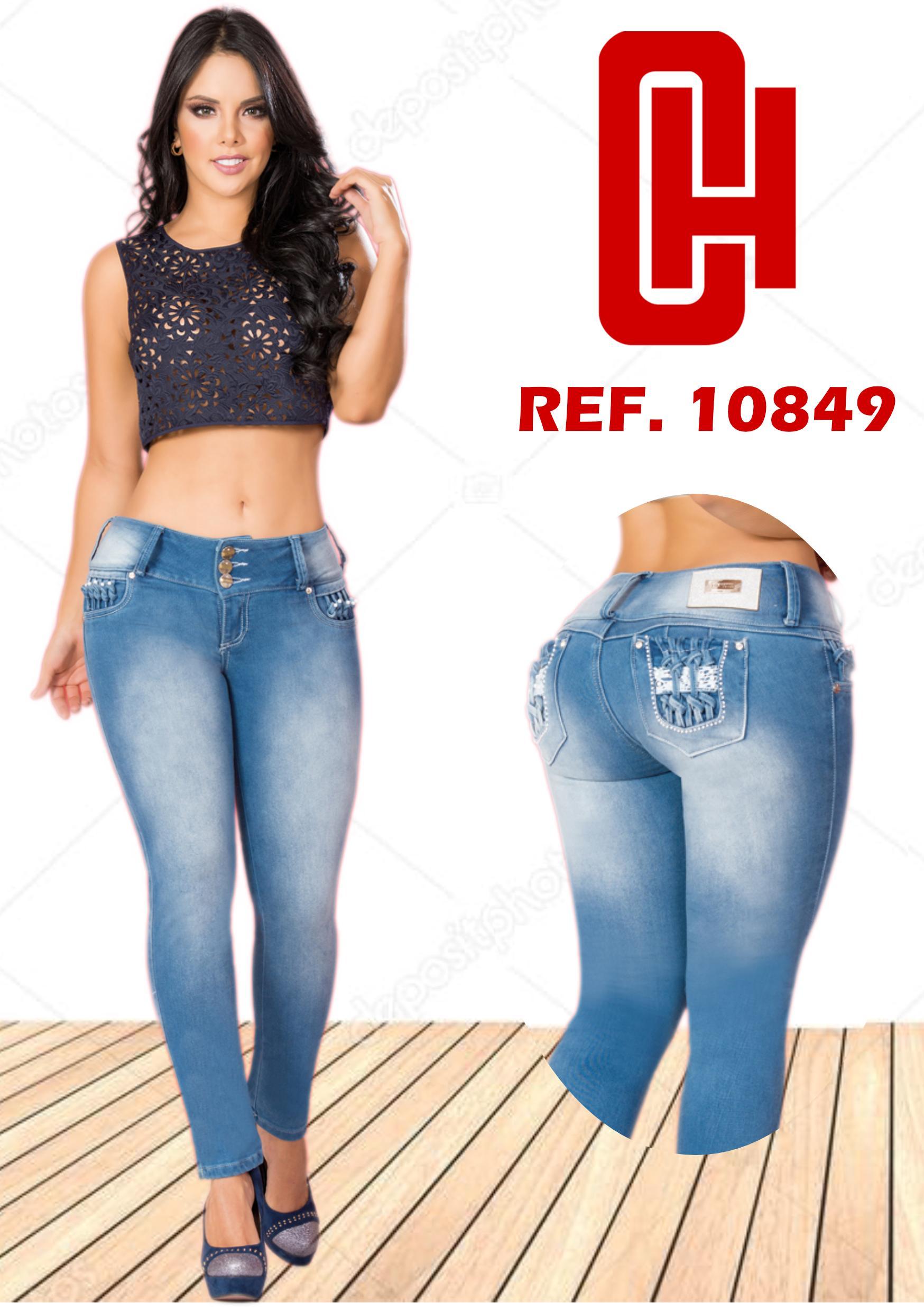 Ref. 001 -10849 JEAN LEVANTACOLA COLOMBIANO CON BOLSILLOS - Ropa Colombiana