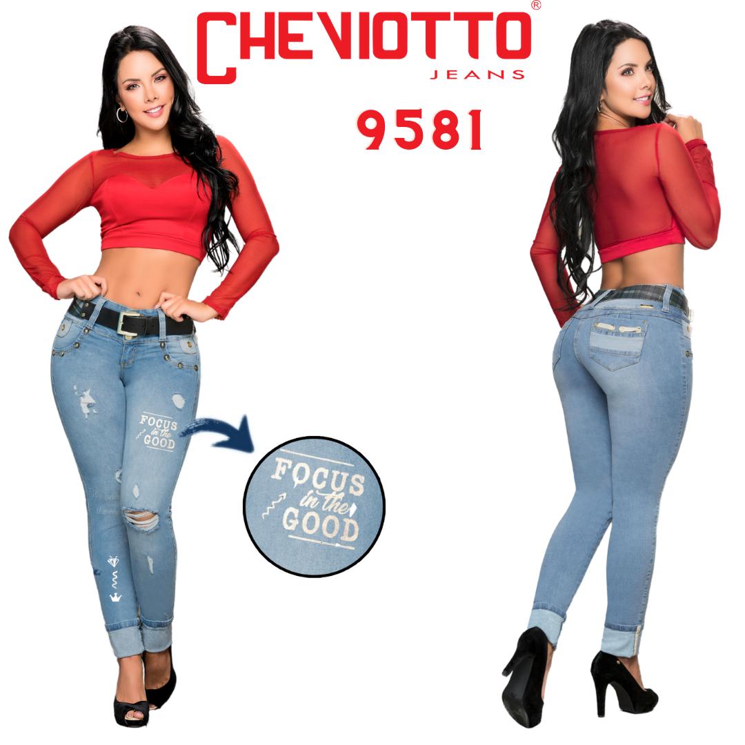 Ref. 001 -9581ESTAMPADO JEAN LEVANTACOLA COLOMBIANO - Ropa Colombiana