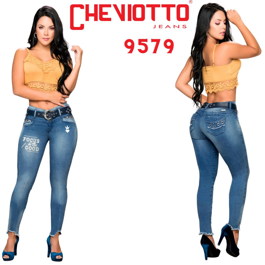 Ref. 001 -9579ESTAMPADO JEAN COLOMBIANO LEVANTACOLA - Ropa Colombiana