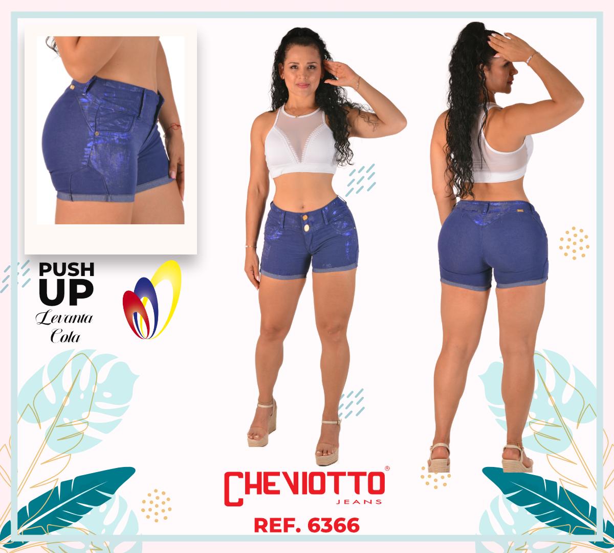 Ref. 001 -6366-CH Shorts vaqueros colombianos Levantacola