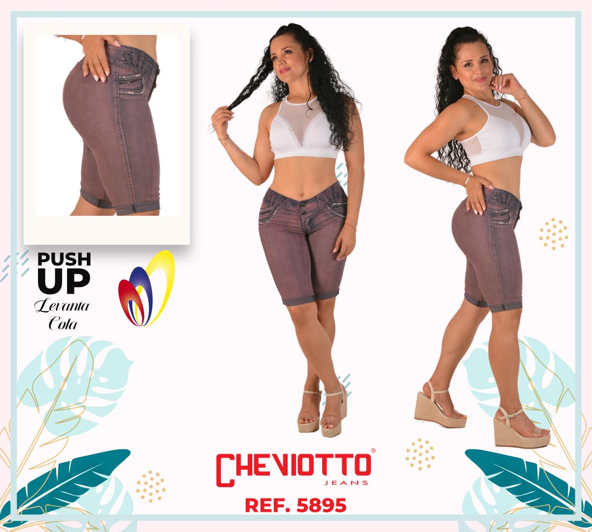 Ref. 001 -5895 Jean Capri Colombiano de Moda - Ropa Colombiana