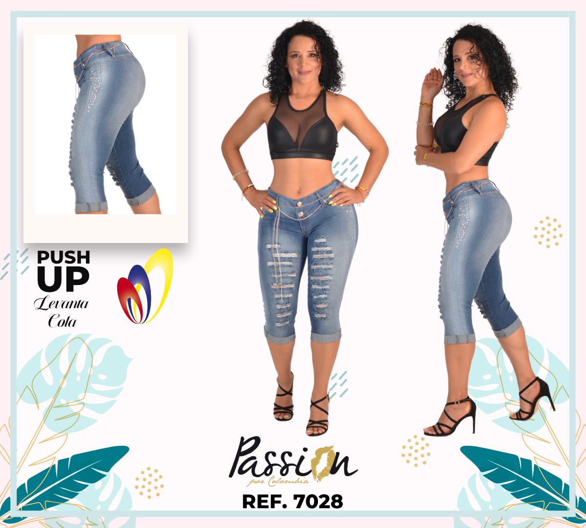 Ref. 030 -7028 CAPRI Capri Jean Levantacola Colombiano - Ropa Colombiana