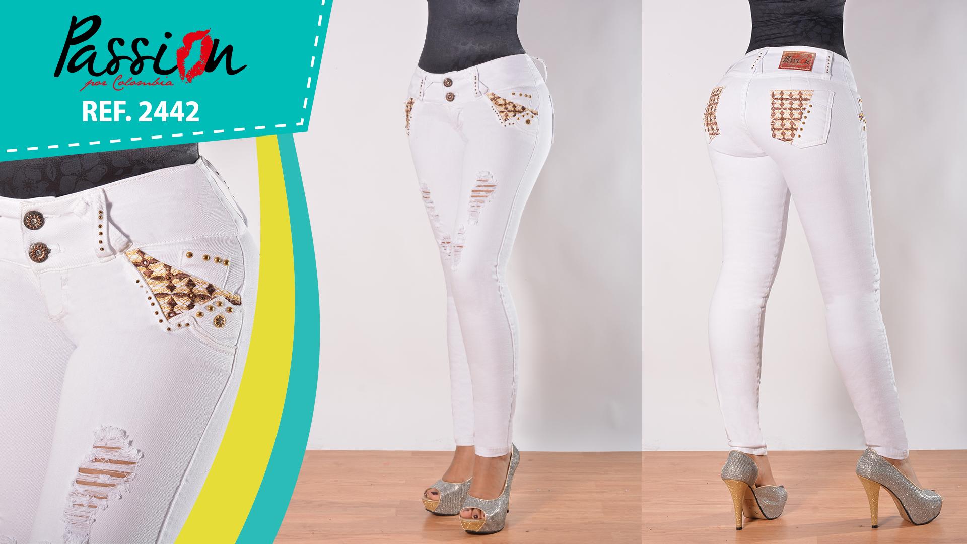 Ref. 030 -2442 Jean Colombiano Levantacola - Ropa Colombiana