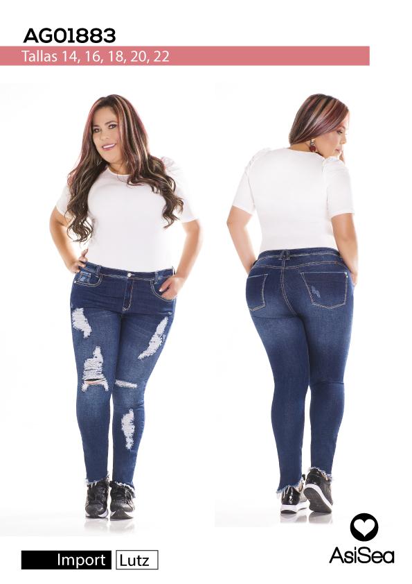 Ref. 011 -AG01883 Jean Levantacola - Ropa Colombiana