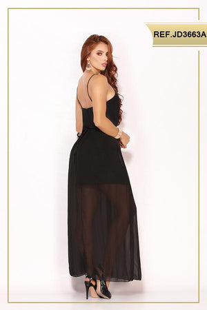Ref. 003 -JD3663A VESTIDO LARGO AMERICANO - Ropa Colombiana