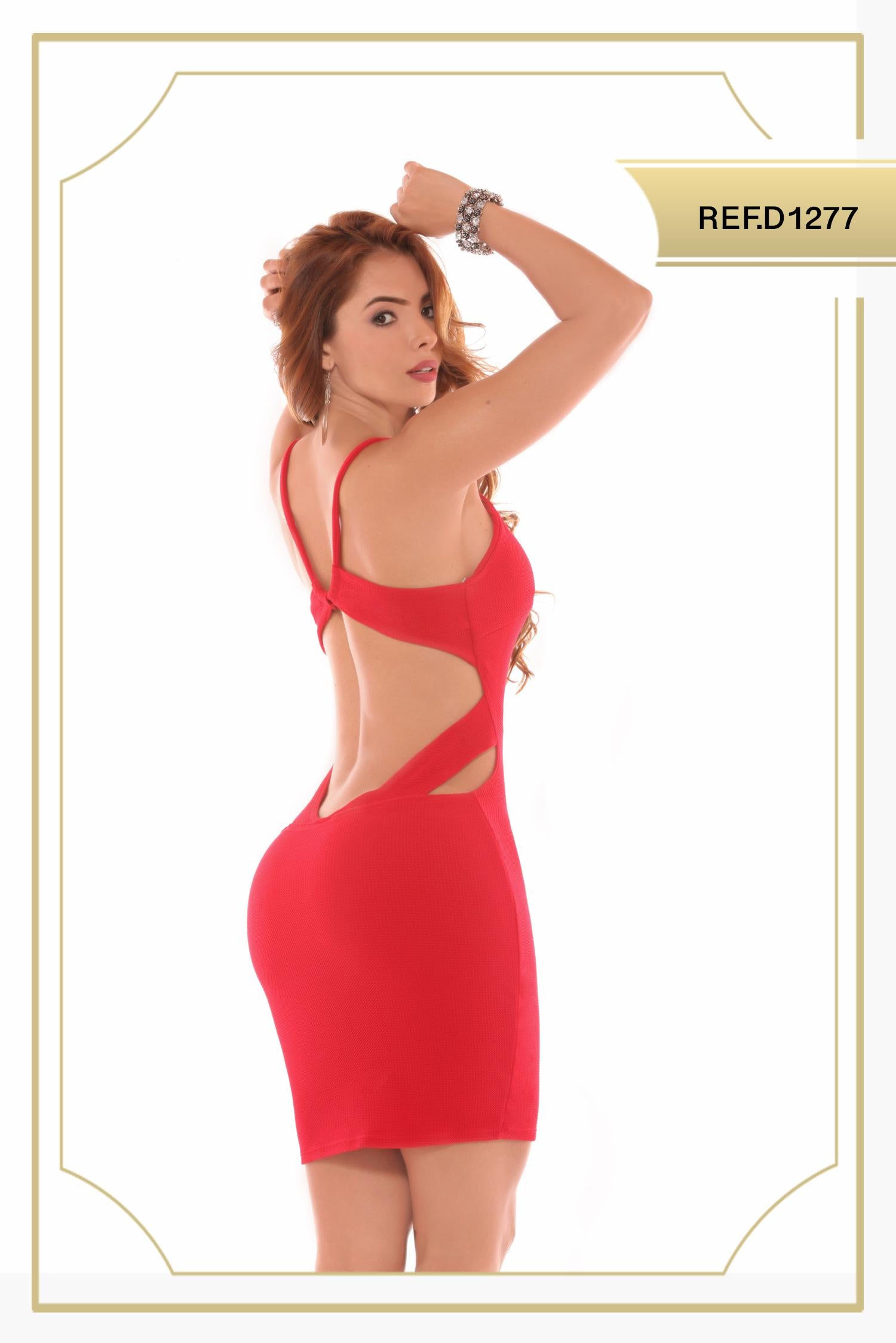 Ref. 003 -D1277 Vestido Fiesta Dama - Ropa Colombiana