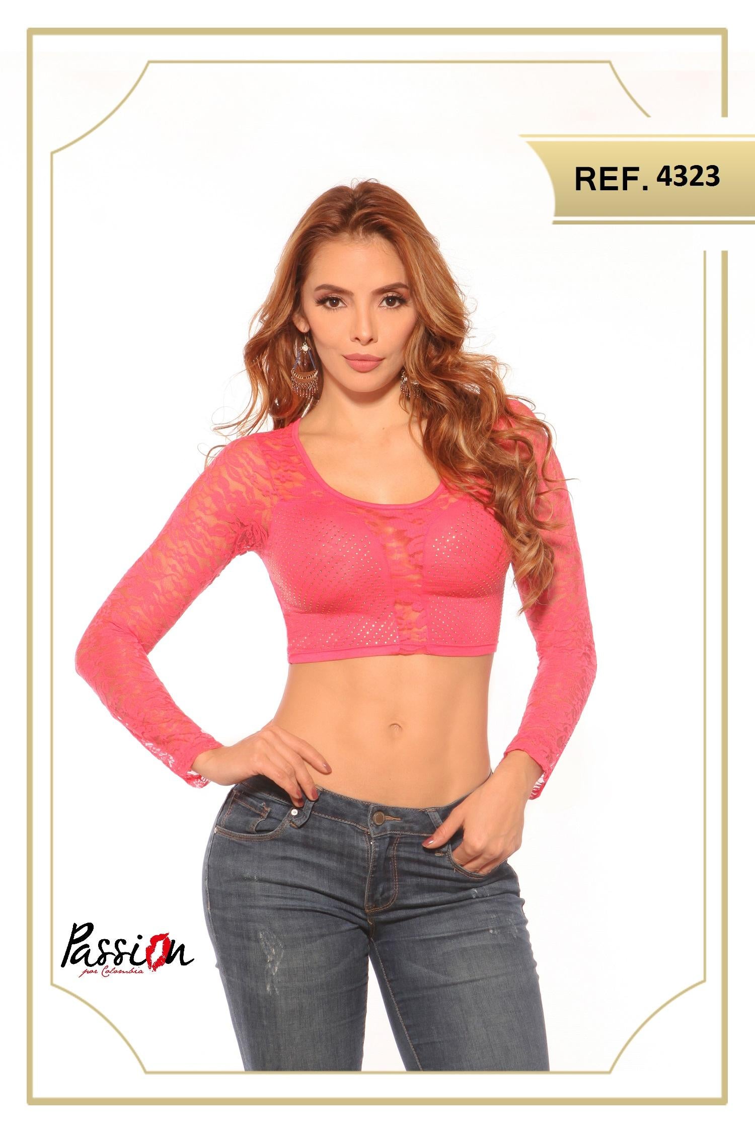 Ref. 004 -4323 Blusa Sexy Cereza - Ropa Colombiana