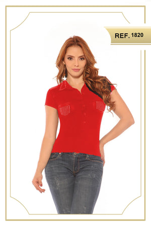 Ref. 004 -1820 Blusa Cereza - Ropa Colombiana