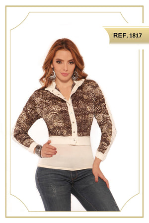 Ref. 004 -1817 Blusa Chaqueta Cereza - Ropa Colombiana