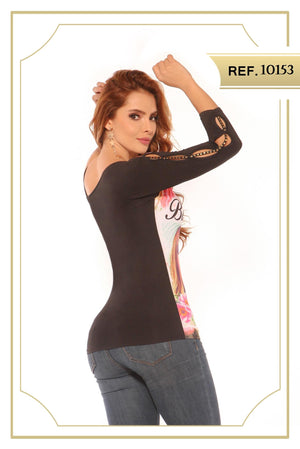 Ref. 004 -10153 Beautiful BLUSA SEXY DAMA CEREZA - Ropa Colombiana