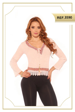 Ref. 015 -3590 Blusa manga larga - Ropa Colombiana