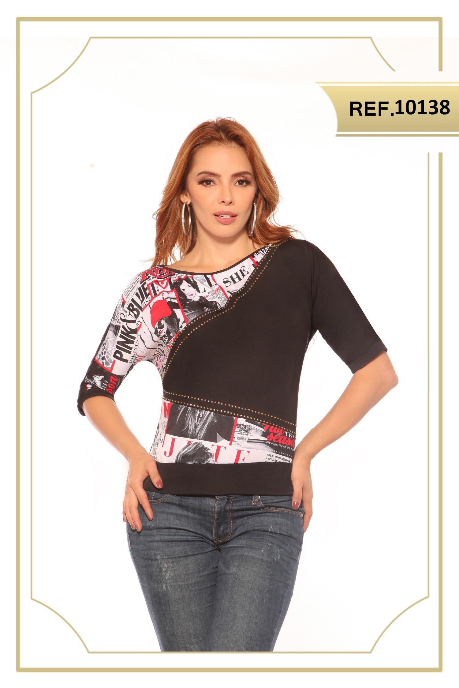 Ref. 004 -10138 BLUSA SEXY DAMA CEREZA - Ropa Colombiana