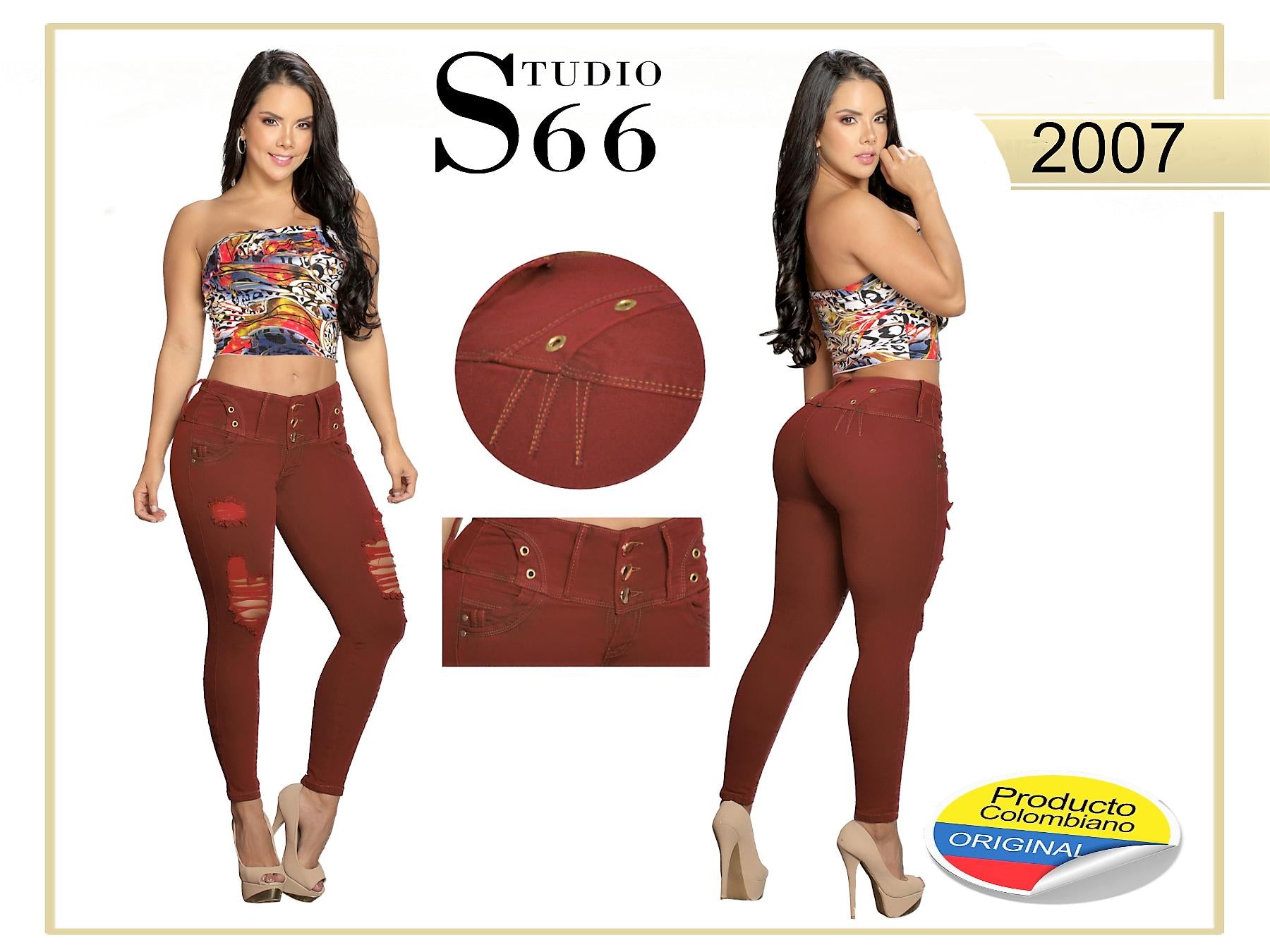 Ref. 061 -2007 Vaquero Colombiano de Jean Levanta Cola - Ropa Colombiana