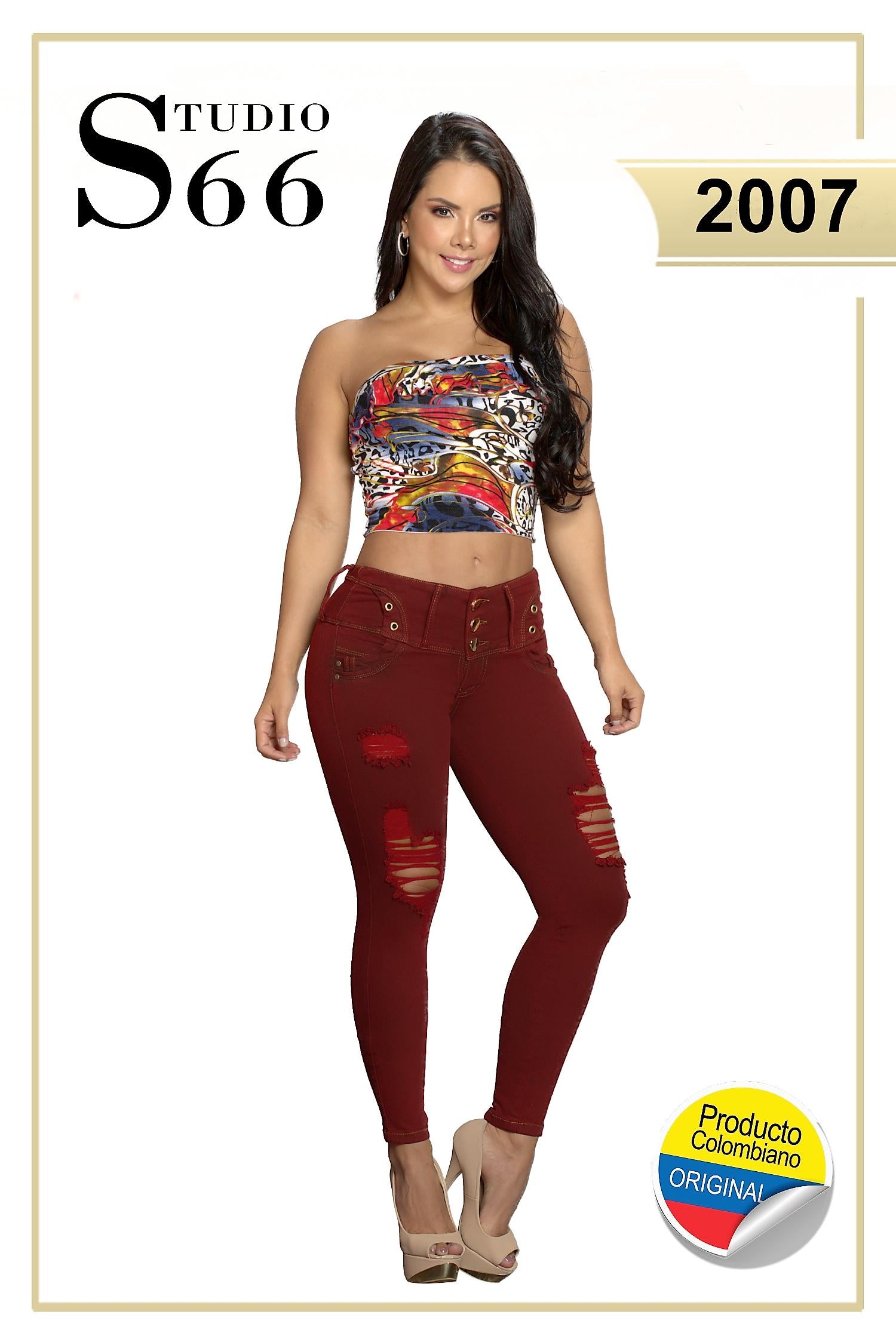 Ref. 061 -2007 Vaquero Colombiano de Jean Levanta Cola - Ropa Colombiana