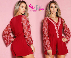 Ref. 040 -7550 ENTERIZO MANGA CORTA SHORT - Ropa Colombiana