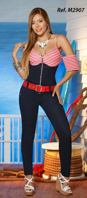 Ref. 004 -M2907 ENTERIZO COLOMBIANO LEVANTACOLA - Ropa Colombiana