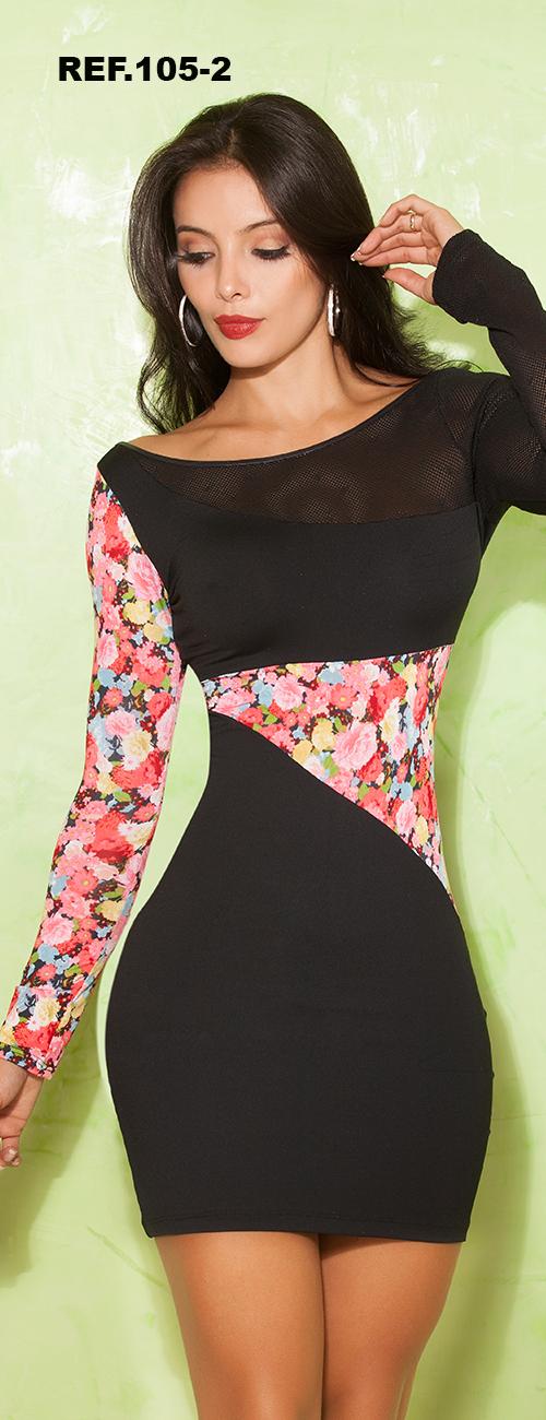 Ref. 008 -105-2 Vestido de Fiesta - Ropa Colombiana