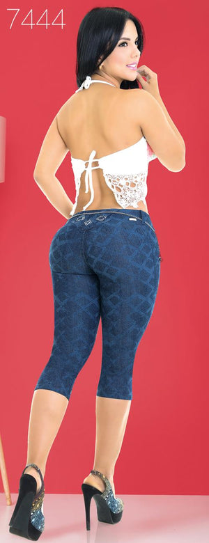 Ref. 001 -7444 Jean Capri Colombiano - Ropa Colombiana