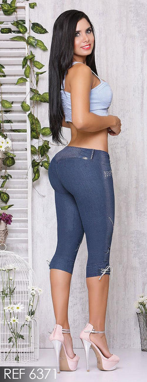 Ref. 001 -6371 Jean Capri Colombiano Levantacola - Ropa Colombiana