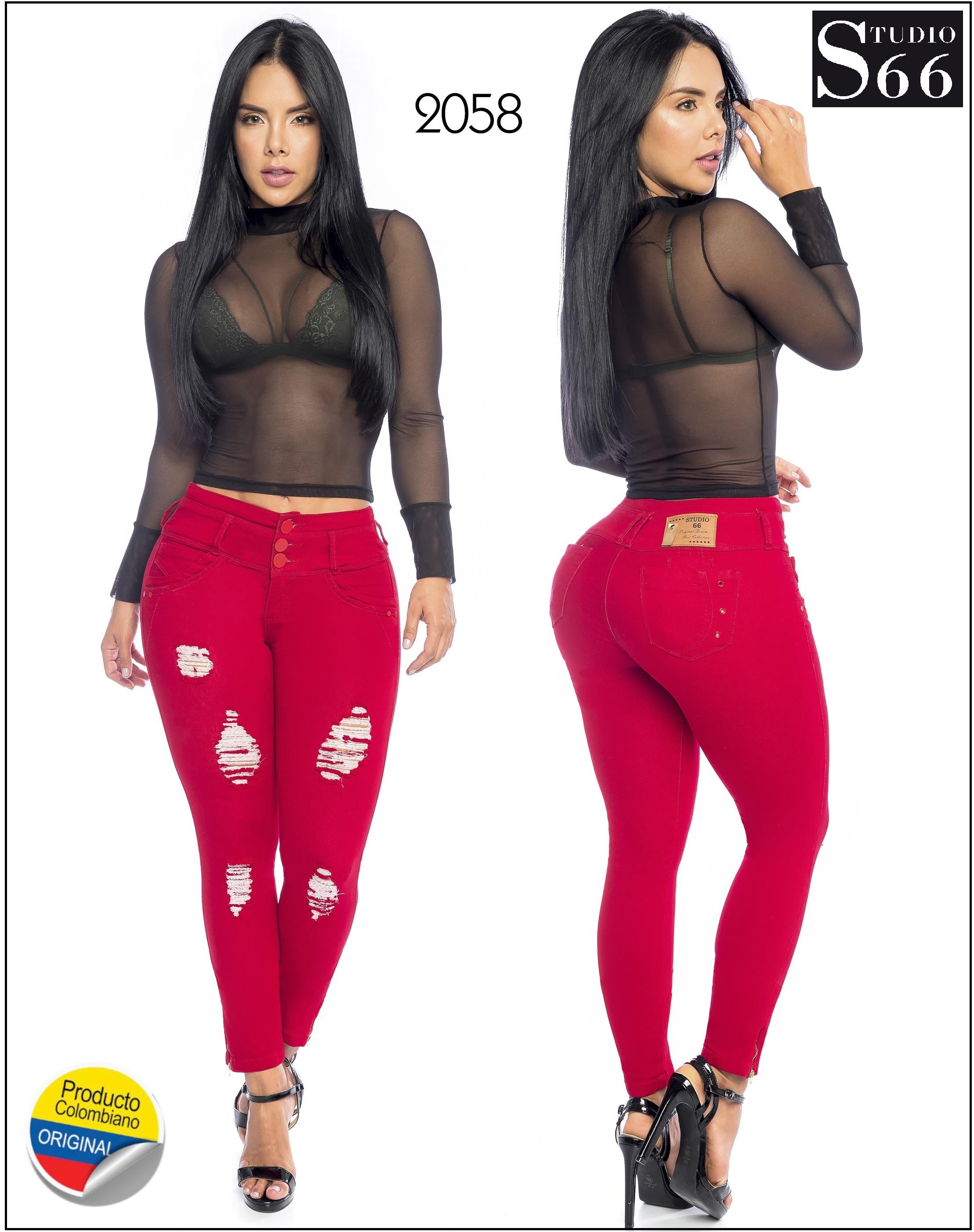 Ref. 061 -2058 Jean Levantacola Colombiano - Ropa Colombiana