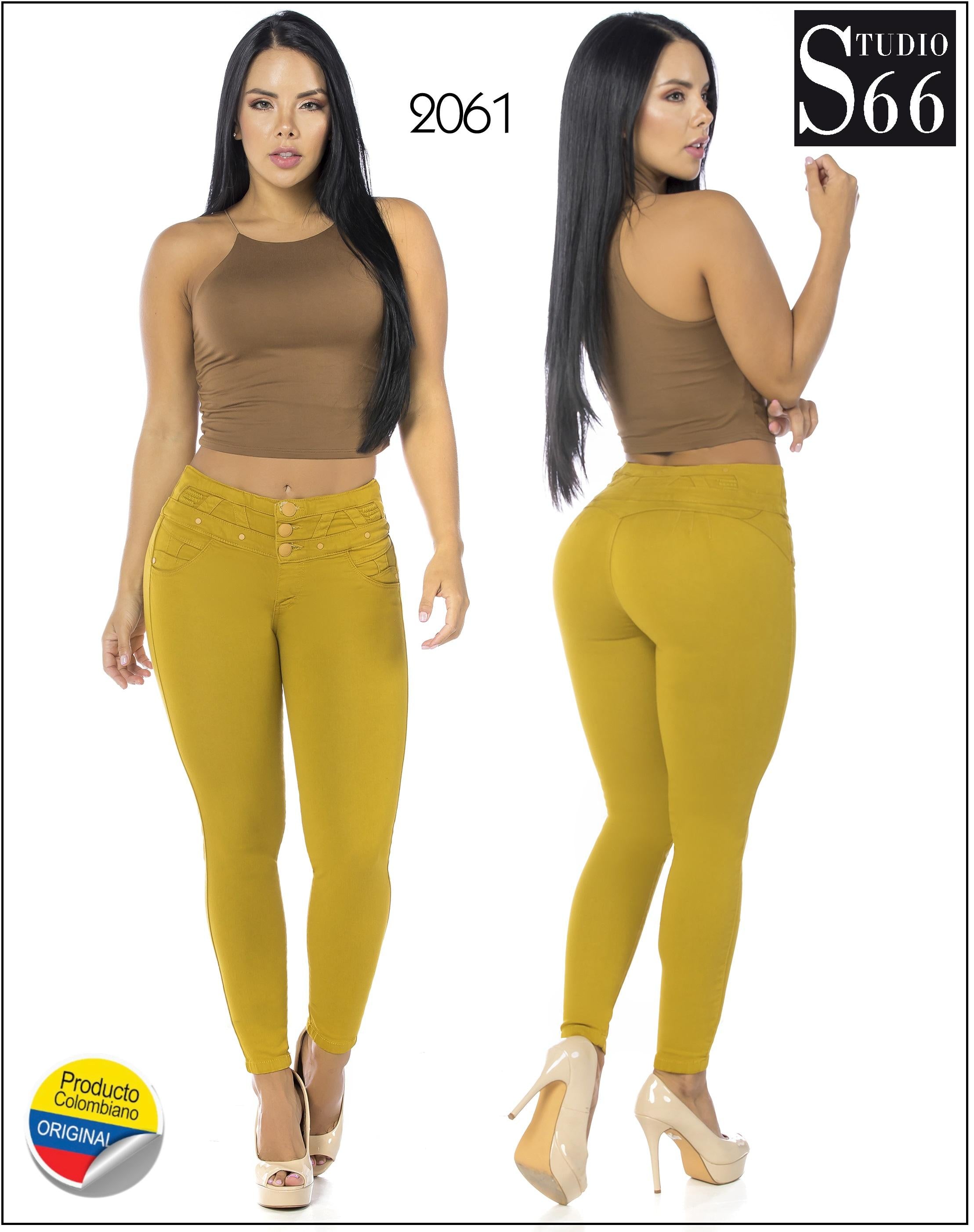 Ref. 061 -2061 Jean Levantacola Colombiano - Ropa Colombiana