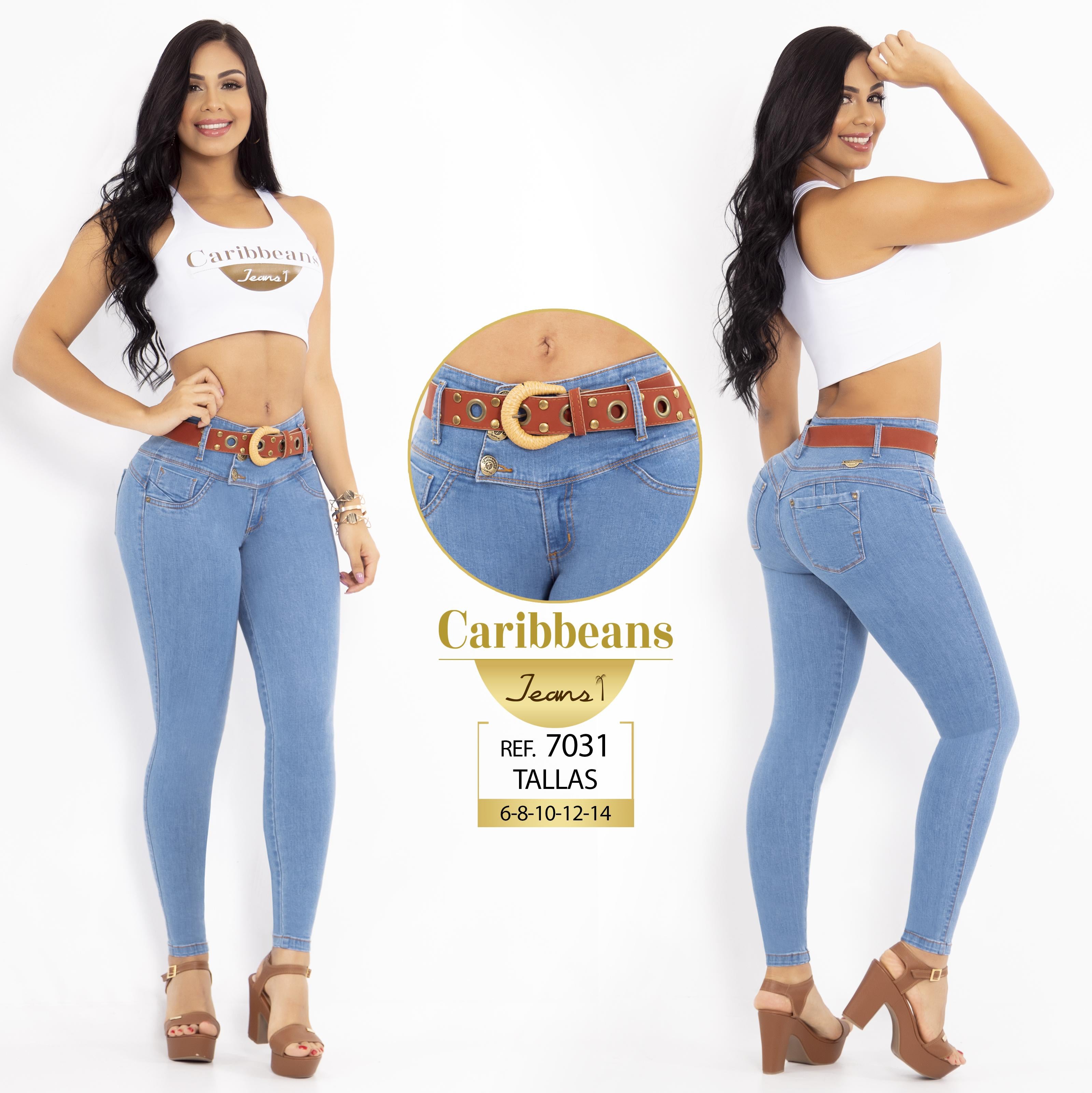 Ref. 063 -CB7031 Jean levantacola colombiano - Ropa Colombiana