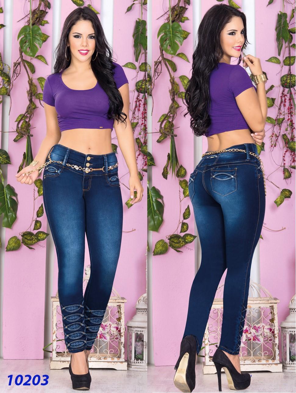 Ref. 001 -10203 JEAN CHEVIOTTO DAMA - Ropa Colombiana