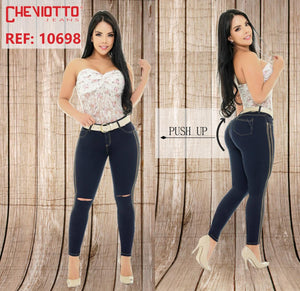 Ref. 001 -10698 jeans de moda levantacola - Ropa Colombiana