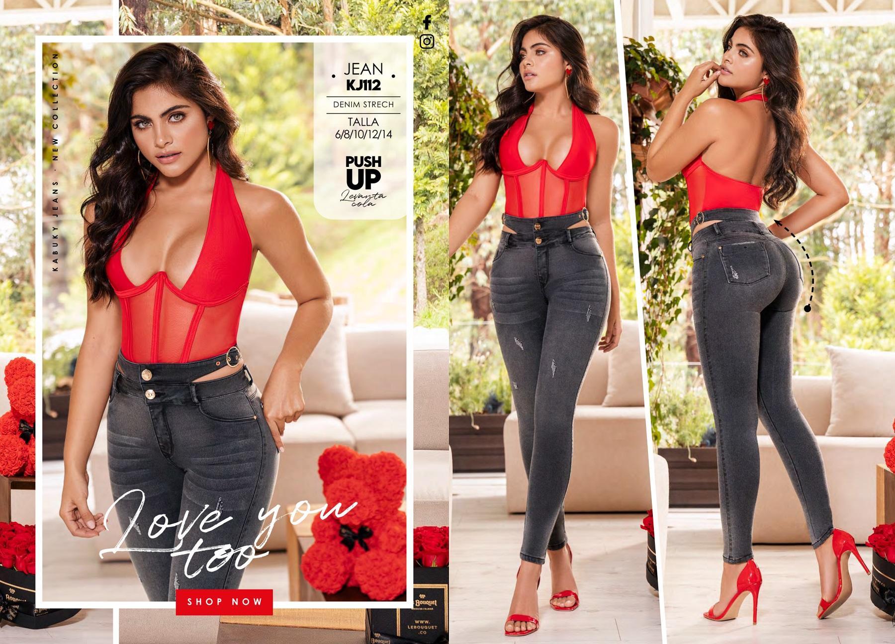 Ref. 050 -KJ112 Vaquero Colombiano push up - Ropa Colombiana