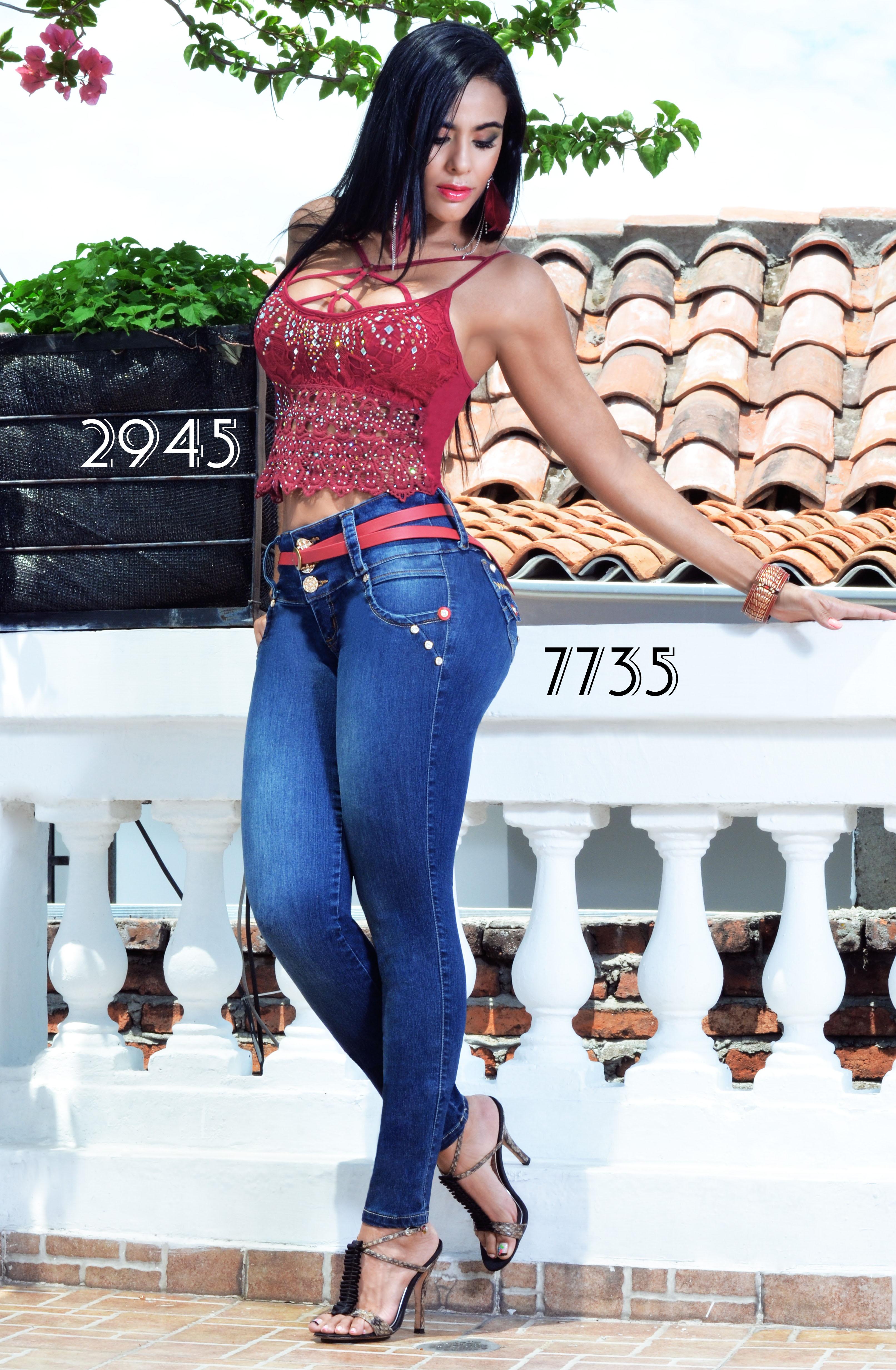 Ref. 006 -7735 JEANS DAMA CON BOLSILLOS - Ropa Colombiana
