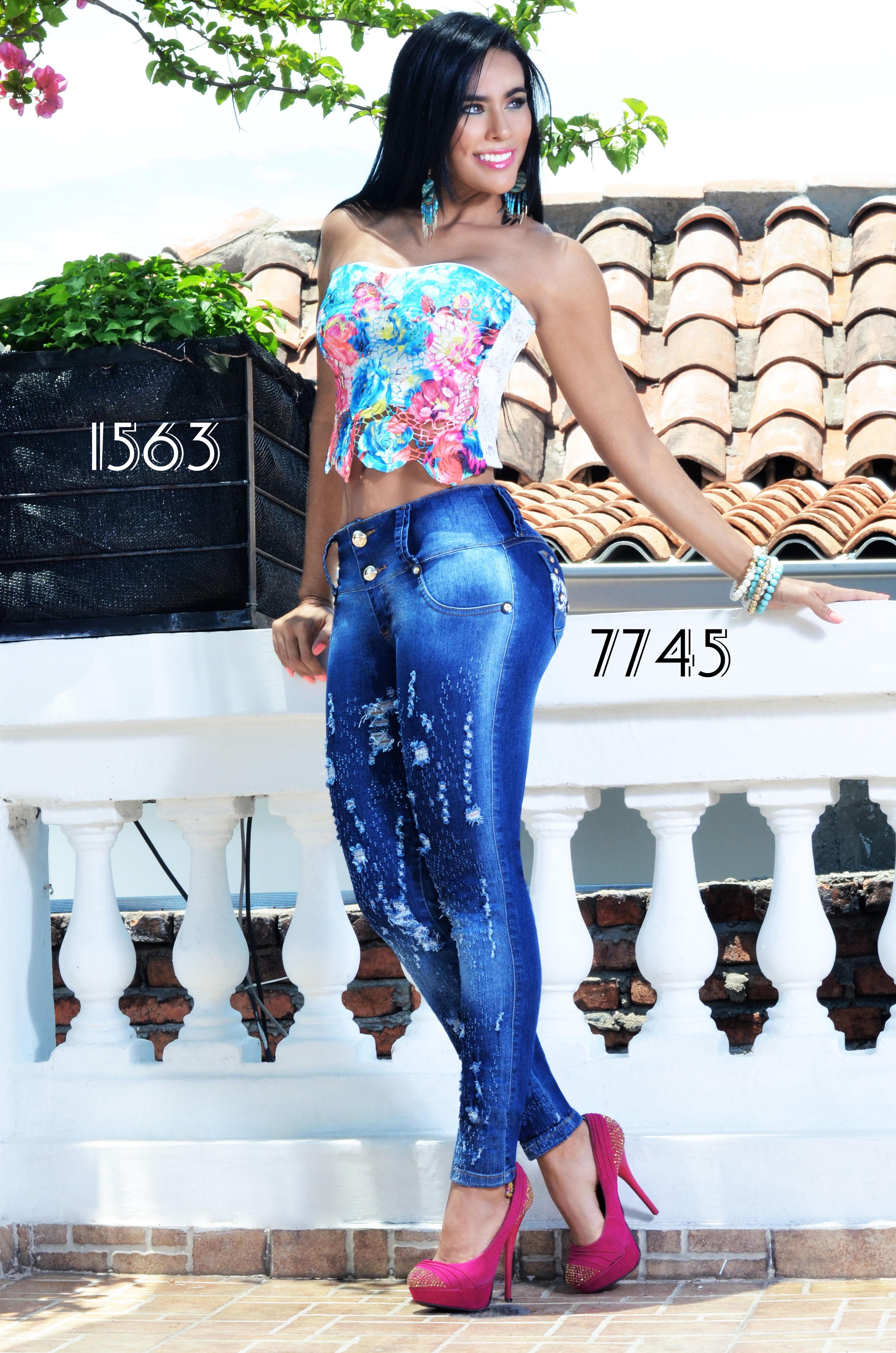 Ref. 006 -7745 PANTALON COLOMBIANO LEVANTACOLA - Ropa Colombiana