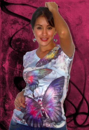 Ref. 003 EK -V224P Blusa Mariposa - Ropa Colombiana