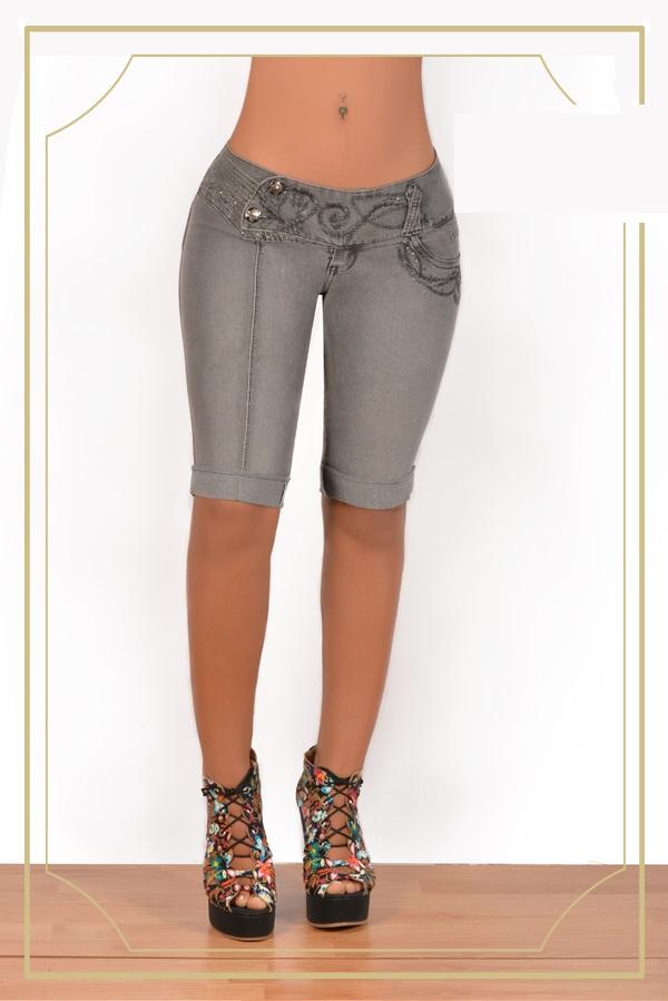 Ref. 001 -4381 Jean Capri Cheviotto Colombiano - Ropa Colombiana