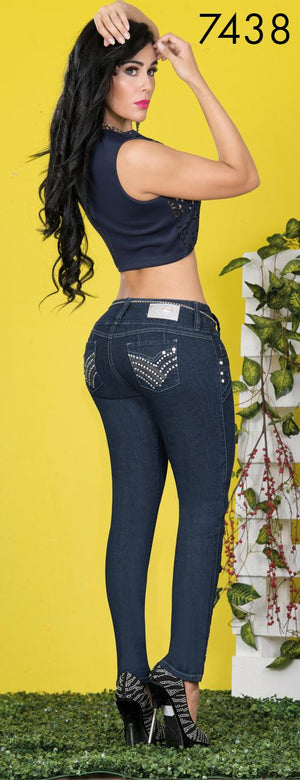 Ref. 001 -7438 Jean Colombiano Sello Único - Ropa Colombiana
