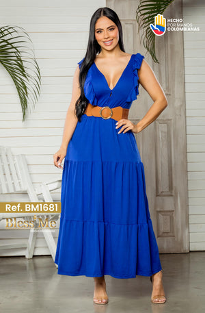 Ref. 058 -BM1681 Vestido de Fiesta Largo - Ropa Colombiana