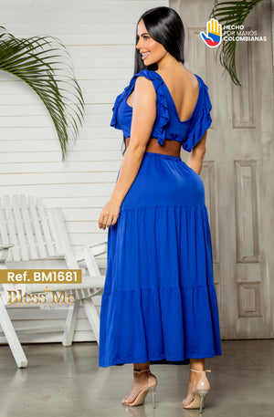 Ref. 058 -BM1681 Vestido de Fiesta Largo - Ropa Colombiana