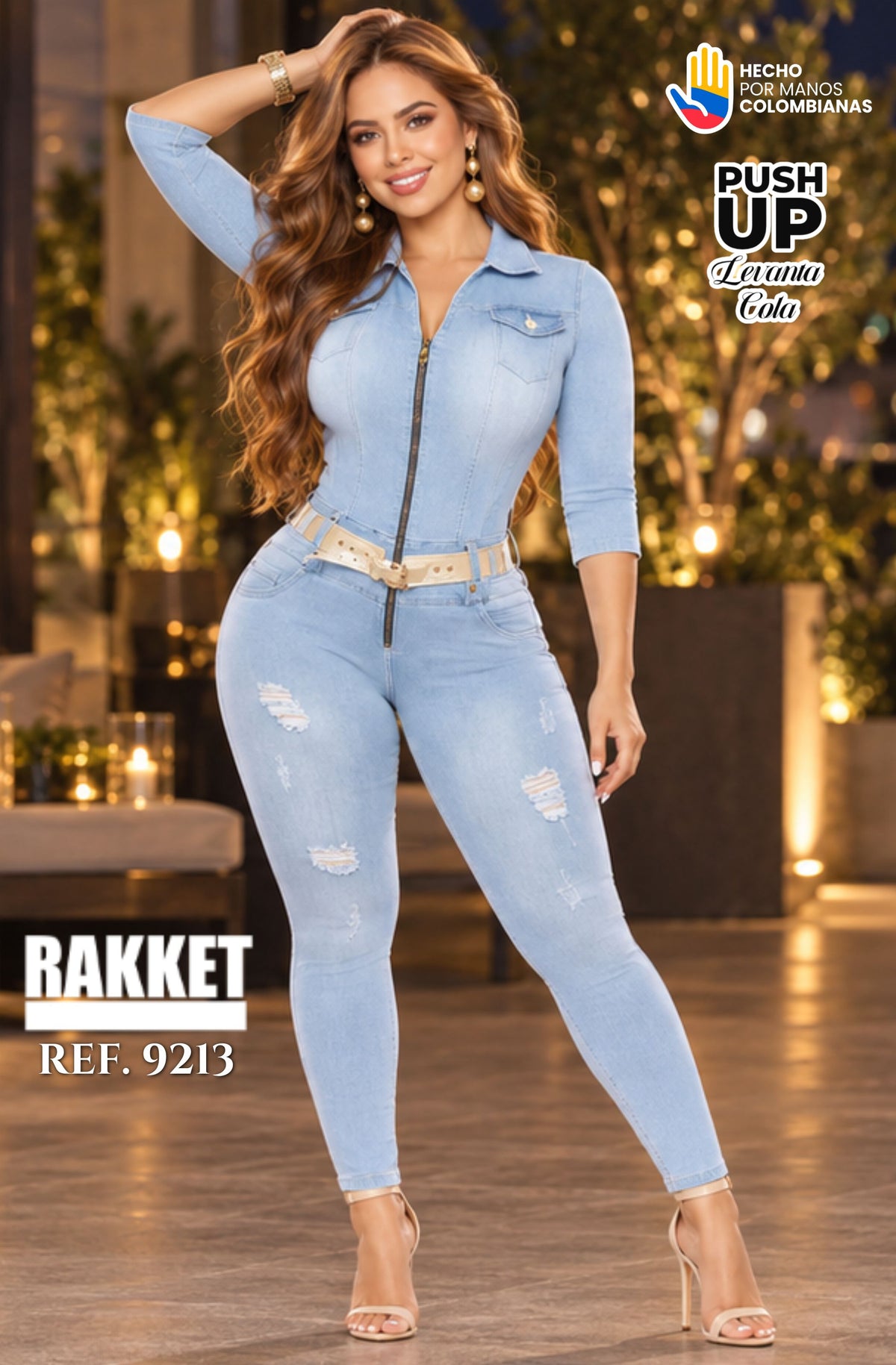 Ref. 006 -9213 Colombian push up jumpsuit
