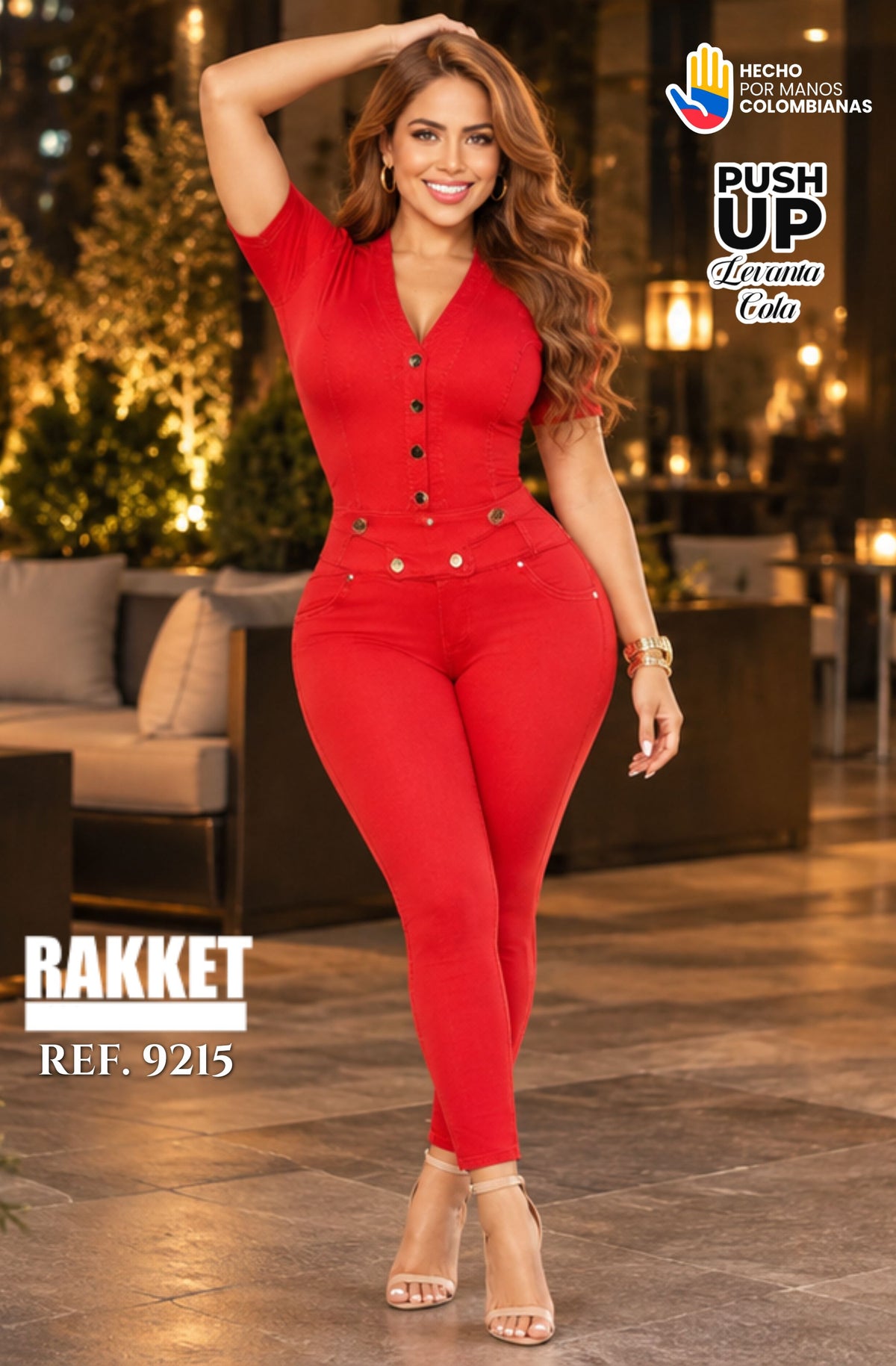 Ref. 006 -9215 Colombian jean jumpsuit