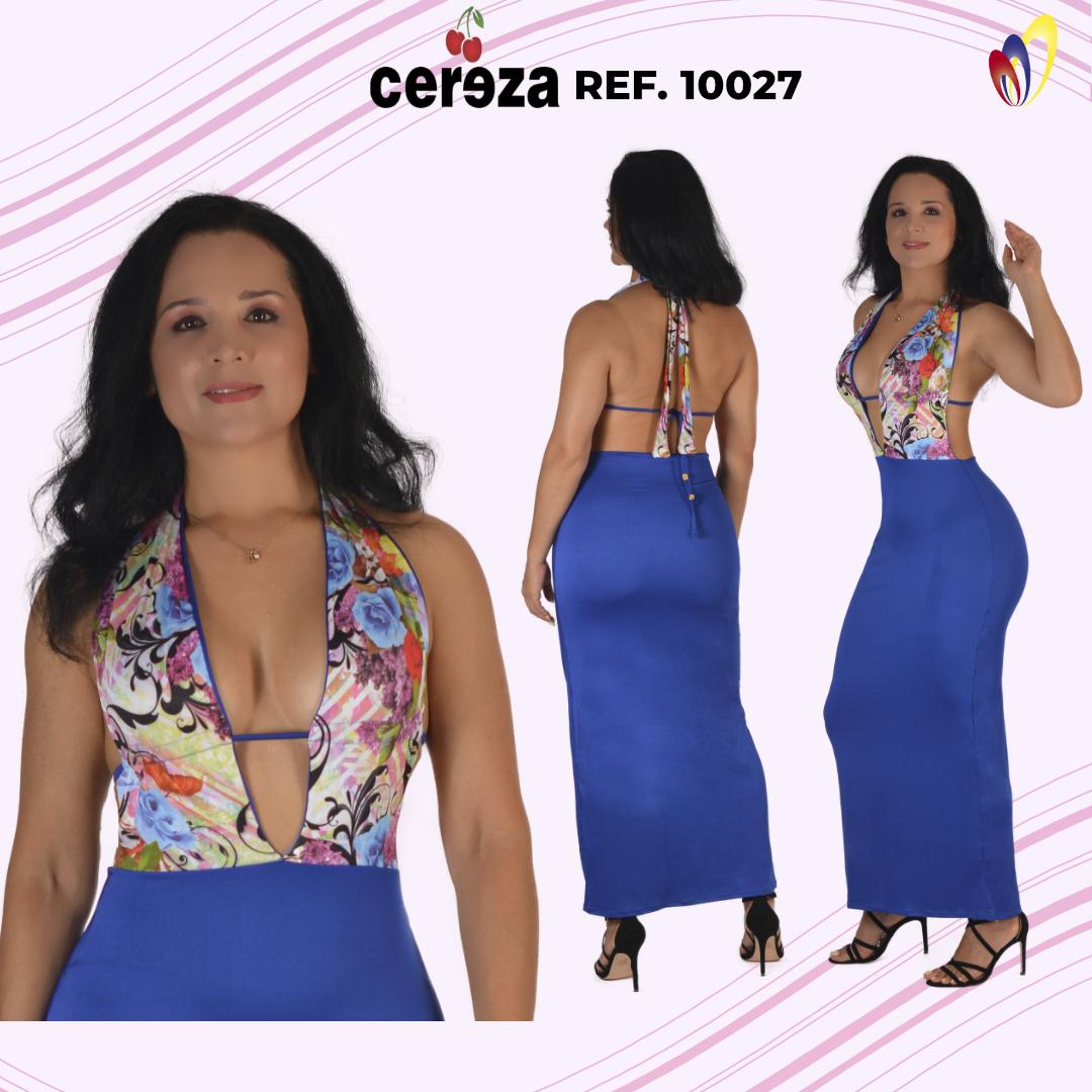 Ref. 004 -10027 VESTIDO LARGO DAMA - Ropa Colombiana