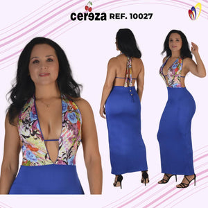 Ref. 004 -10027 VESTIDO LARGO DAMA - Ropa Colombiana