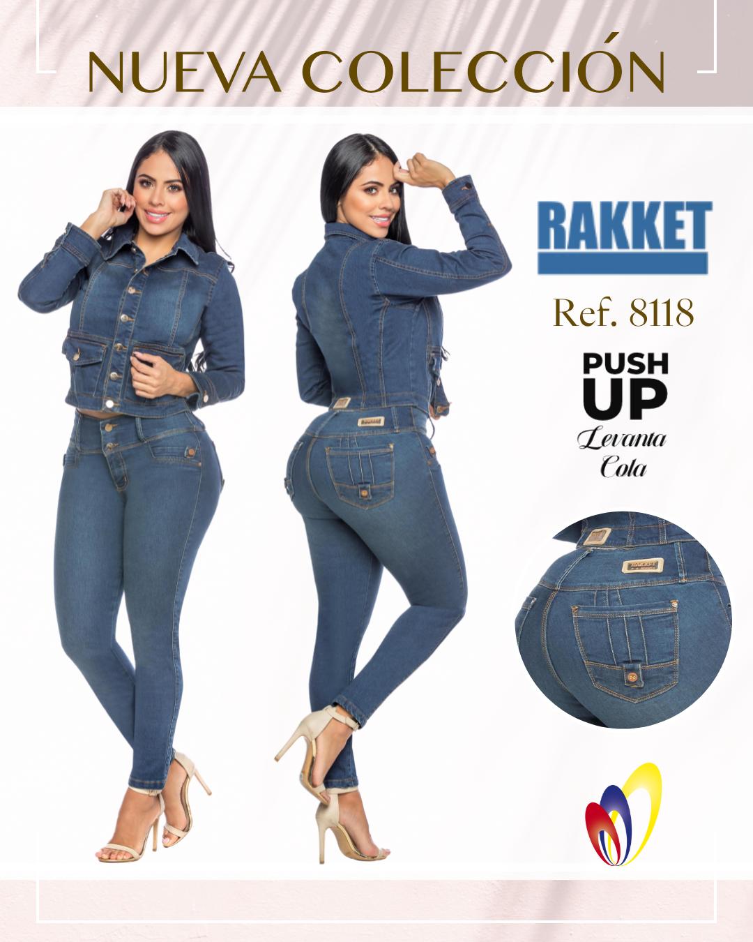 Ref. 006 -8118 Conjunto colombiano jean push up - Ropa Colombiana