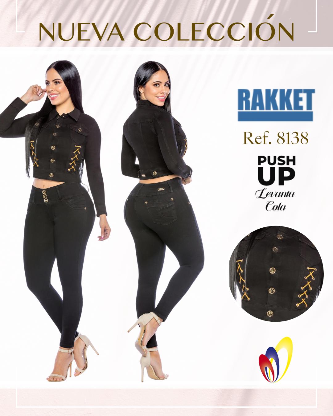 Ref. 006 -8138 Conjunto Rakket Colombiano Push Up y Chaqueta Vaquera - Ropa Colombiana