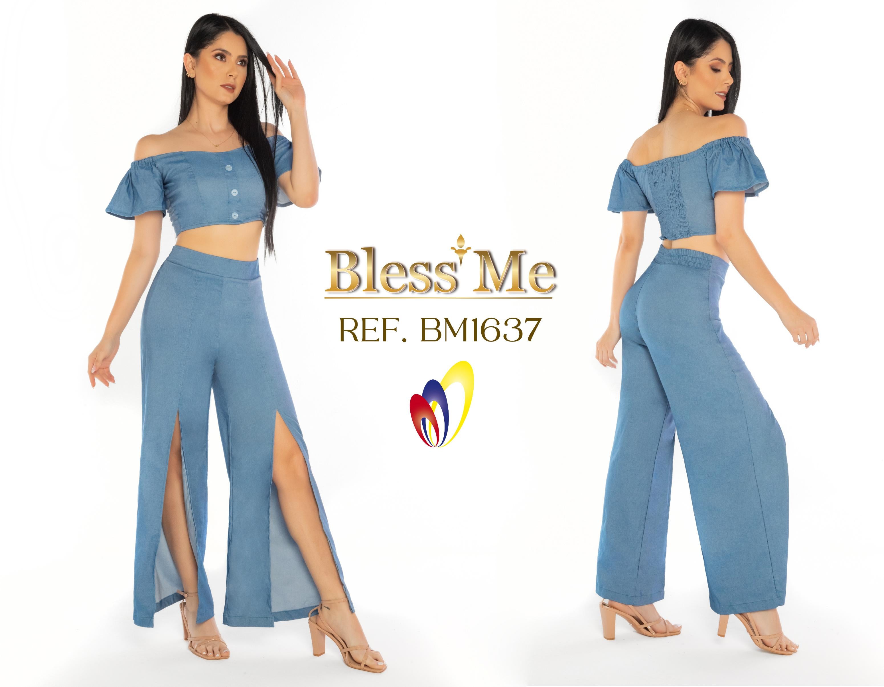 Ref. 058 -BM1637 Conjunto Largo Colombiano - Ropa Colombiana