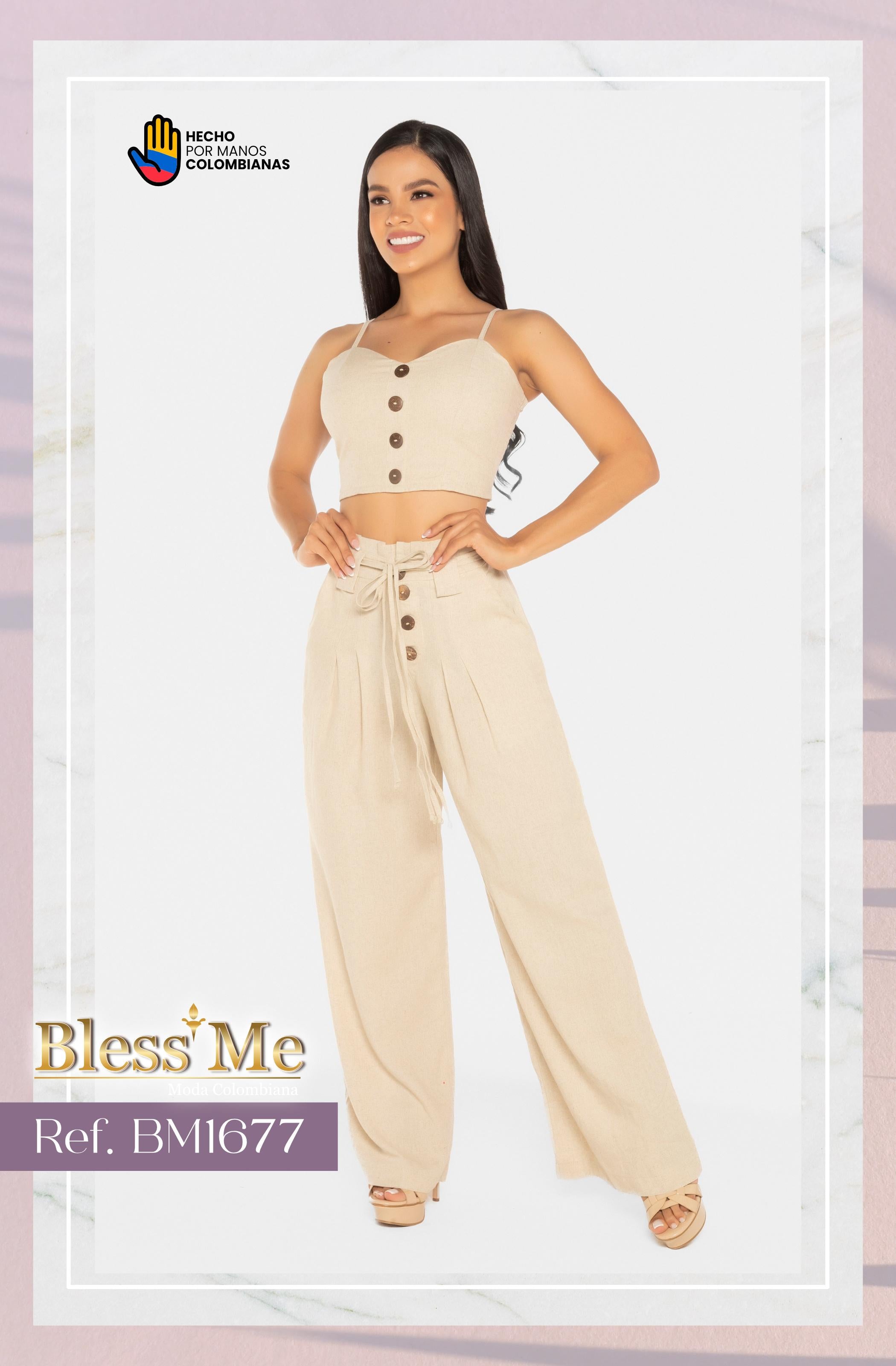 Ref. 058 -BM1677 Conjunto Largo Colombiano - Ropa Colombiana