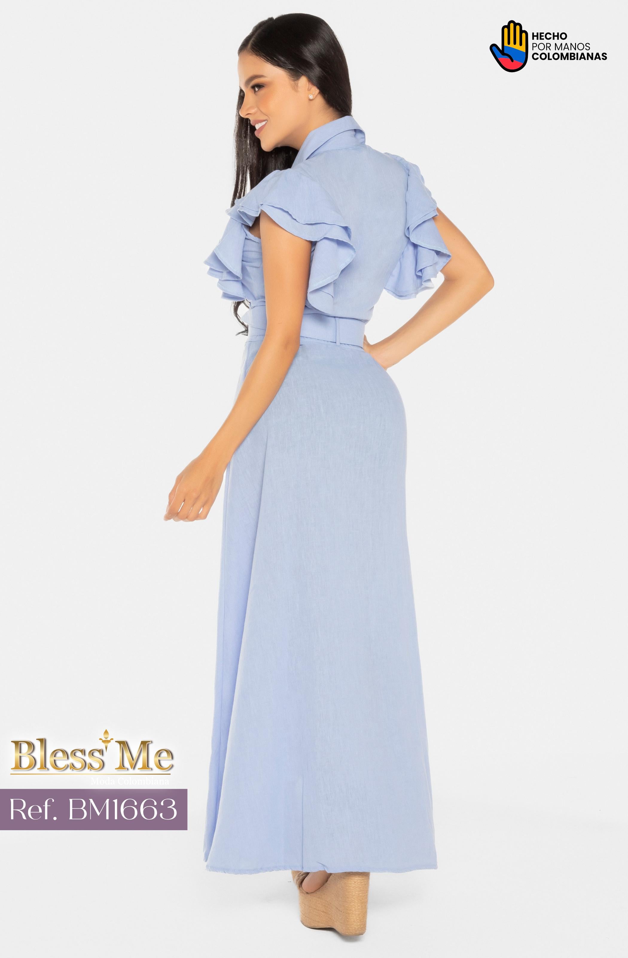 Ref. 058 -BM1663 Vestido de Fiesta Largo - Ropa Colombiana