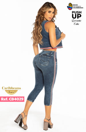 Ref. 041 -CB4029 Conjunto Capri Push Up - Ropa Colombiana