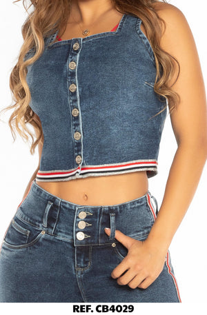 Ref. 041 -CB4029 Conjunto Capri Push Up - Ropa Colombiana