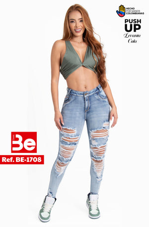 Ref. 037 -BE-1708 Jean Colombiano Push Up - Ropa Colombiana