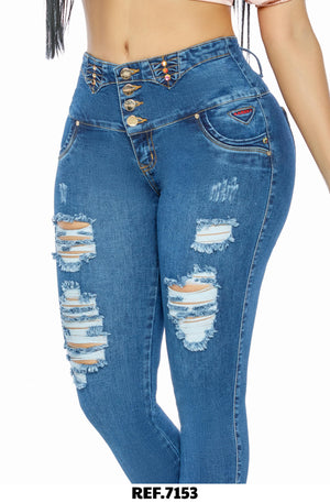 Ref. 006 -7153 Jeans Colombianos Push Up - Ropa Colombiana