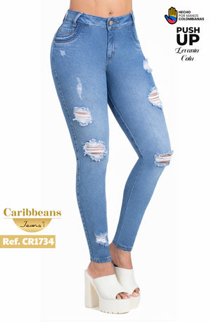 Ref. 037 -CR1734 Jean Push Up Colombiano - Ropa Colombiana